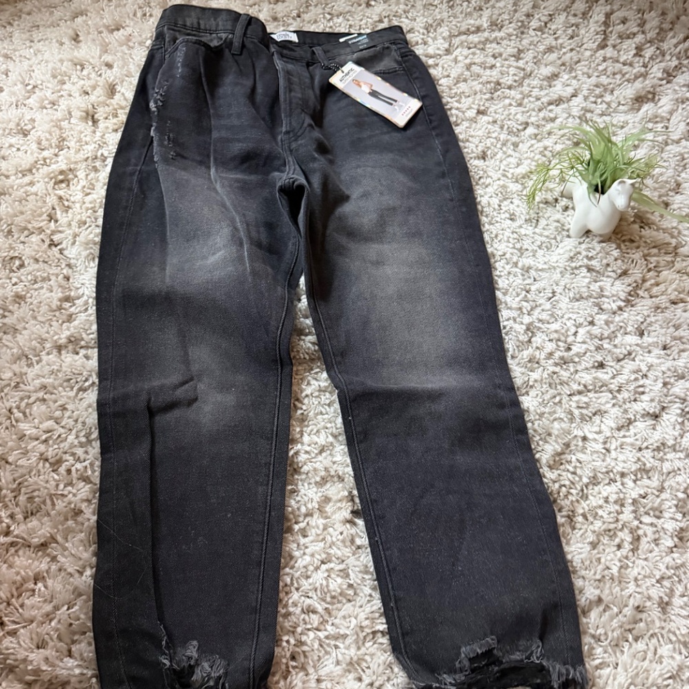 Classic Studio Y Charcoal NWT dark wash black denim high rise Women's Straight J - Picture 2 of 9